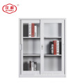 2018 sliding glass door steel wardrobe file cabinet